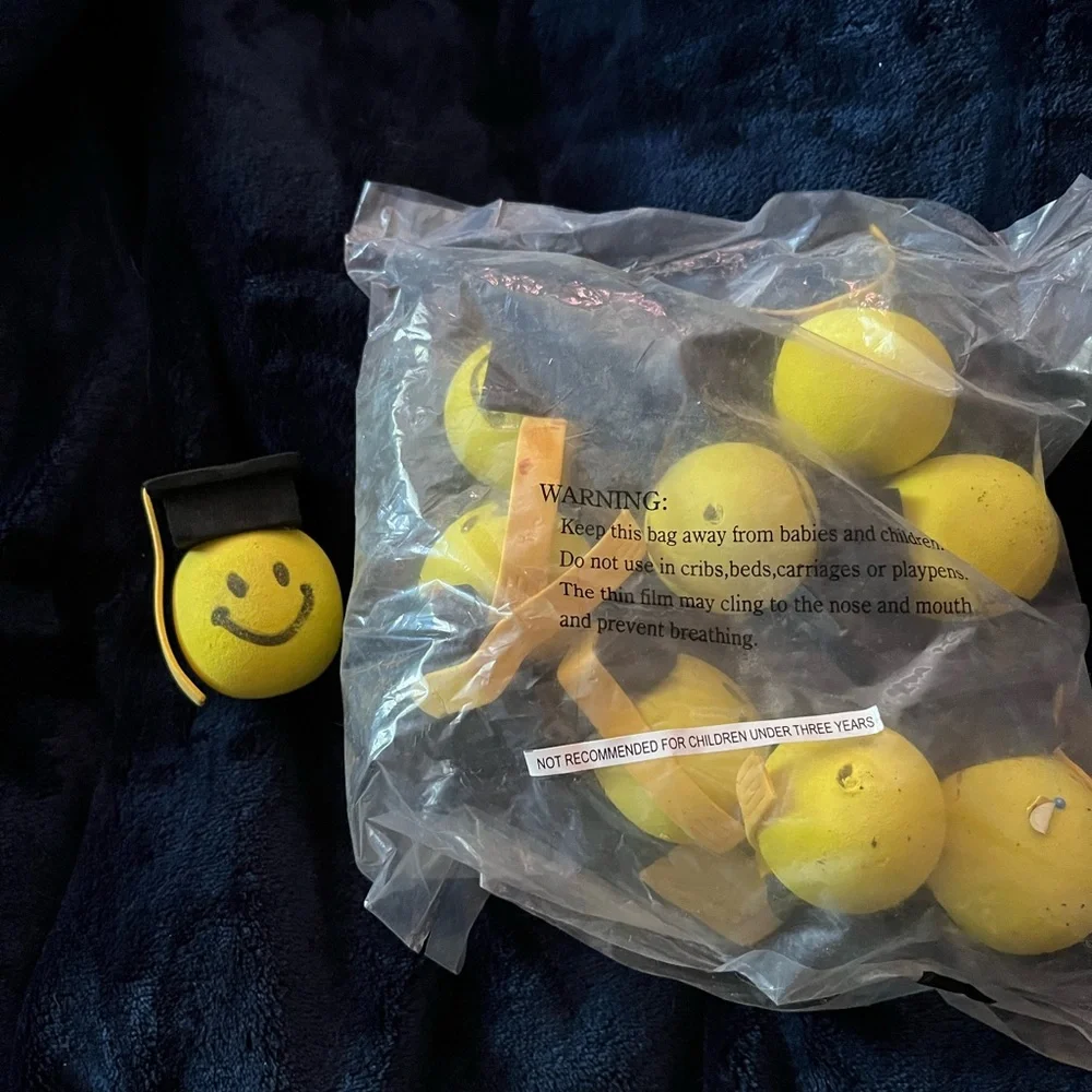 Yellow Smiley Face Graduation Charm